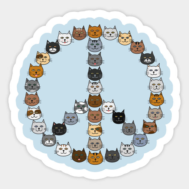 Cats for Peace Sticker by donovanh